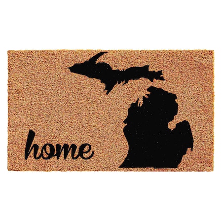 Calloway Mills Entrance Mat, Coir, Natural, Black 102911830